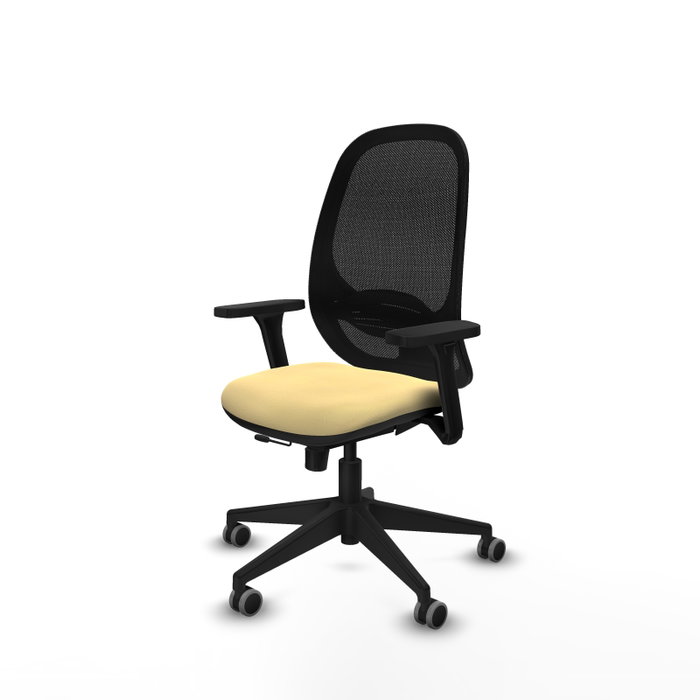 PIQUERAS Y CRESPO Silla de oficina Cilanco con mecanismo Sincro/Traslack Crema y Negro PIQUERAS Y CRESPO Silla de oficina Cilanco con mecanismo Sincro/Traslack Crema y Negro