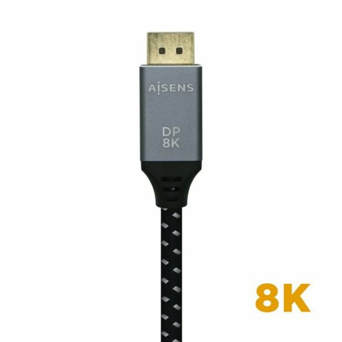 Aisens Cable DisplayPort 1.4 8K@60Hz 2m Gris/Negro