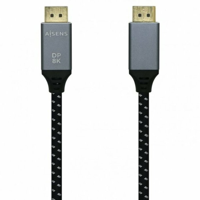 Aisens Cable DisplayPort 1.4 8K@60Hz 2m Gris/Negro