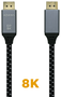 Aisens Cable DisplayPort 1.4 8K@60Hz 2m Gris/Negro