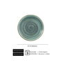 SUMMA Plato llano Moon Turquesa 25.5 cm diámetro, vitro porcelana, apto lavavajillas y microondas (Set de 6)