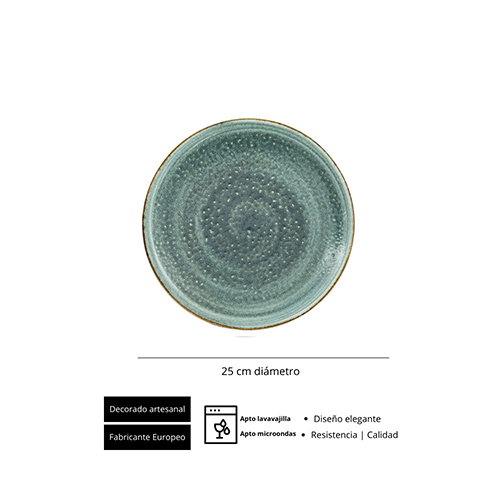 Summa Moon Turquoise Plato Llano Coupe de 25.5 cm (Set de 6) inevitable