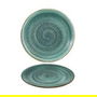 SUMMA Plato llano Moon Turquesa 25.5 cm diámetro, vitro porcelana, apto lavavajillas y microondas (Set de 6)