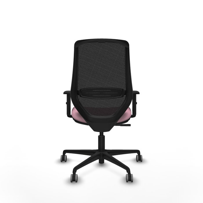 PIQUERAS Y CRESPO Silla de oficina Mardos con mecanismo Sincro, Rosa y Negro