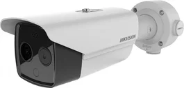 Hikvision DS-2TD2617B-6/PA Cámara IP Térmica para Medición de Temperatura, 4MP, Interior/Exterior IP66, Lente 6mm Fija, Visión Nocturna 40m, Blanco