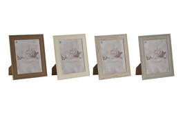 DKD Home Decor Marco Foto Tradicional Natural Marron Cristal Ps 26.2 x 31.2 x 1.6 cm (4 Unidades)