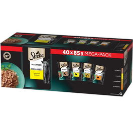 Sheba Aves en Gelatina para Gatos Adultos 40x85gr