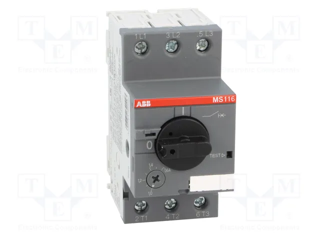 ABB MS116-1.6 Interruptor motorizado 0,55kW 208÷690VAC