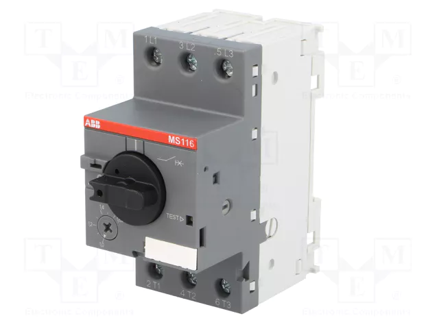 ABB MS116-1.6 Interruptor motorizado 0,55kW 208÷690VAC