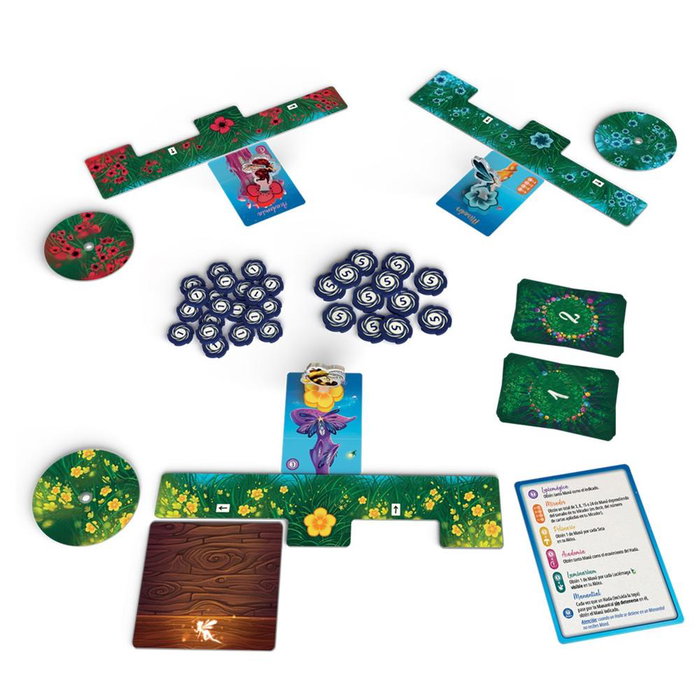 Juegos Fairy Ring Juego de Mesa Estratégico Familiar de Aldeas de Setas y Hadas, en Español, para 2 a 4 Jugadores, a Partir de 8 Años, Referencia FAIES01