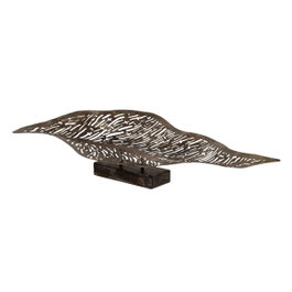 Ixia Centro de Mesa Plata Metal de Decoración 74 x 38 x 14 cm