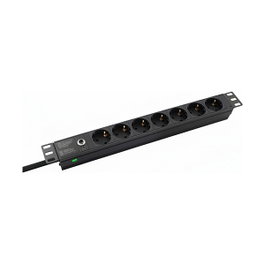 Helos Regleta de enchufes PROFESSIONAL 8 salidas, 2,0m, negro