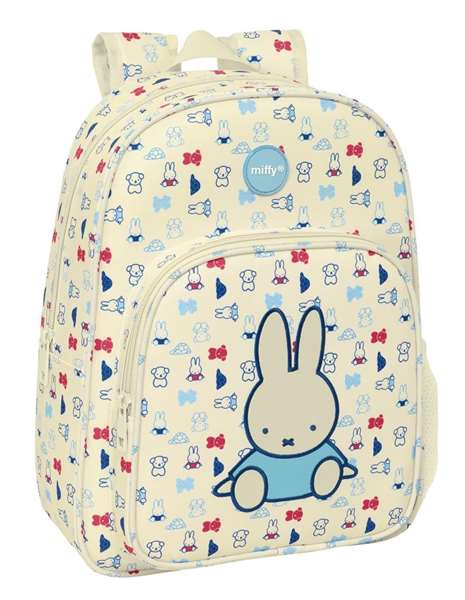 Safta Mochila Infantil Miffy Buddy Adaptable a Carro con Ruedas 26x34x11 cm