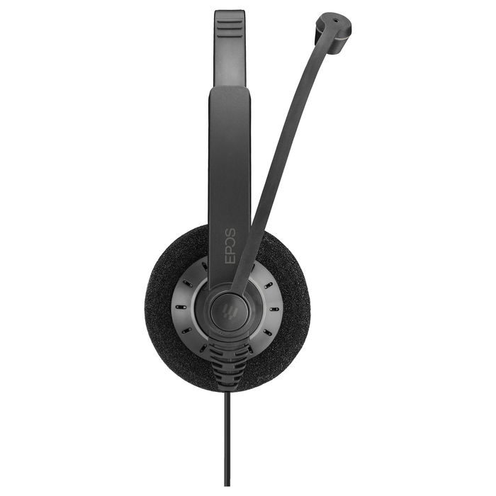 EPOS Impact SC 60 Auriculares Diadema Supraaural Alámbricos para Llamadas y Música, 50-10000 Hz, Cancelación de Ruido, Micrófono Boom, Negro y Plata