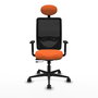 PIQUERAS Y CRESPO Silla de oficina Zulema con mecanismo Sincro/Traslack, Naranja y Negro