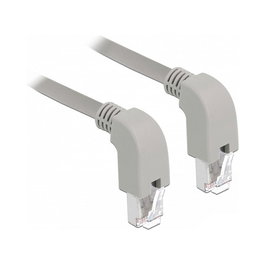 DeLOCK 85858 Cable de red RJ45 Cat.5e SF/UTP angulado 0,5 m Gris