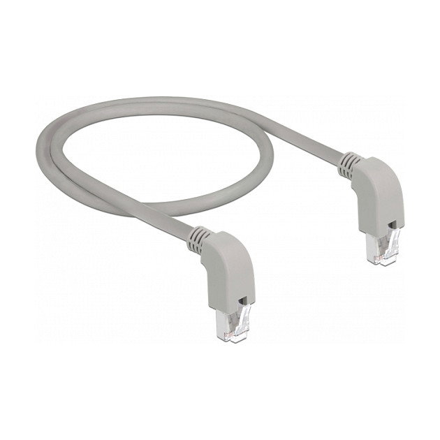 DeLOCK 85858 Cable de red RJ45 Cat.5e SF/UTP angulado 0,5 m Gris