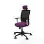 PIQUERAS Y CRESPO Silla de oficina Yunquera con mecanismo Sincro/Traslack, Morado y Negro