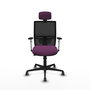 PIQUERAS Y CRESPO Silla de oficina Yunquera con mecanismo Sincro/Traslack, Morado y Negro