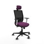 PIQUERAS Y CRESPO Silla de oficina Yunquera con mecanismo Sincro/Traslack, Morado y Negro