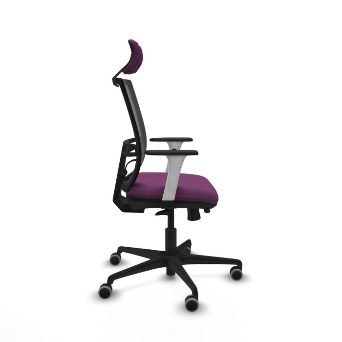 PIQUERAS Y CRESPO Silla de oficina Yunquera con mecanismo Sincro/Traslack, Morado y Negro