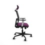 PIQUERAS Y CRESPO Silla de oficina Yunquera con mecanismo Sincro/Traslack, Morado y Negro