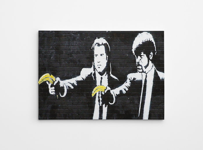 Wallity WY65 Lienzo Decorativo Enmarcado Banksy 50 x 70 cm