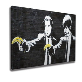 Wallity WY65 Lienzo Decorativo Enmarcado Banksy 50 x 70 cm