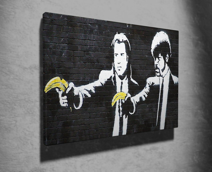 Wallity WY65 Lienzo Decorativo Enmarcado Banksy 50 x 70 cm