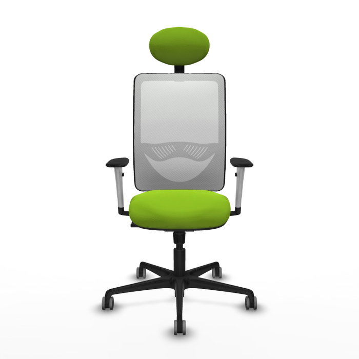 PIQUERAS Y CRESPO Silla de oficina Zulema Pistacho y Blanco con mecanismo Sincro PIQUERAS Y CRESPO Silla de oficina Zulema Pistacho y Blanco con mecanismo Sincro