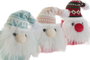 DKD Home Decor Set de 3 Peluches de Papá Noel Multicolor