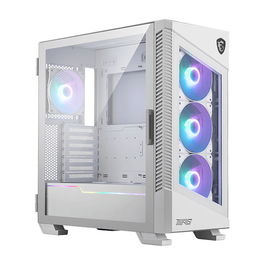 MSI MPG VELOX 100R Midi Torre Blanco ATX, 3 Ventiladores ARGB 120 mm, Panel Lateral Cristal Templado para Juegos