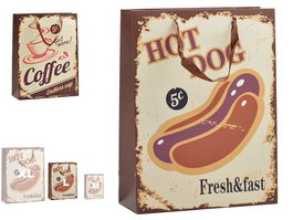 Arte Regal Bolsa Regalo Hotdog & Coffee Med Surtidos 10x33x25 cm (Set de 72)