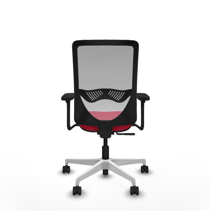 PIQUERAS Y CRESPO Silla de oficina Zulema con mecanismo Sincro, Tela Roja y Malla Gris PIQUERAS Y CRESPO Silla de oficina Zulema con mecanismo Sincro, Tela Roja y Malla Gris