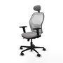 PIQUERAS Y CRESPO Silla de oficina Jorquera con mecanismo Sincro/Traslack, Gris y Blanco