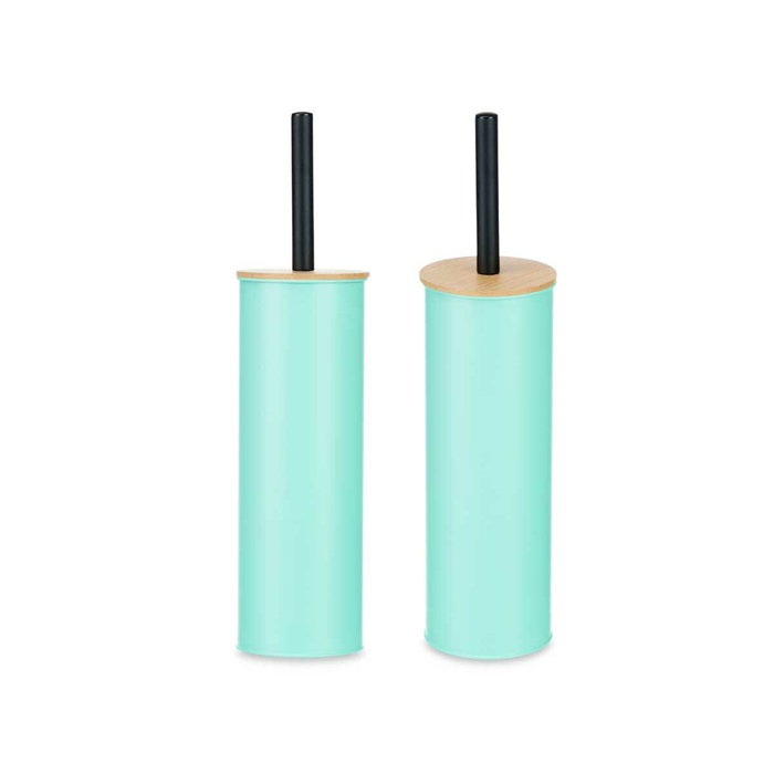 Escobilla para el Baño Berilo Menta Metal Bambú Plástico 9,5 X 27 X 9,5 cm (6 Unidades)