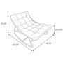 Home Deco Factory Butaca Mecedora Tenerife Beige con Estructura de Acero y Asiento de Textileno