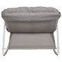 Home Deco Factory Butaca Mecedora Tenerife Beige con Estructura de Acero y Asiento de Textileno