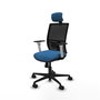 PIQUERAS Y CRESPO Silla de oficina Yunquera con mecanismo Sincro Azul claro y Negro