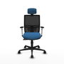 PIQUERAS Y CRESPO Silla de oficina Yunquera con mecanismo Sincro Azul claro y Negro