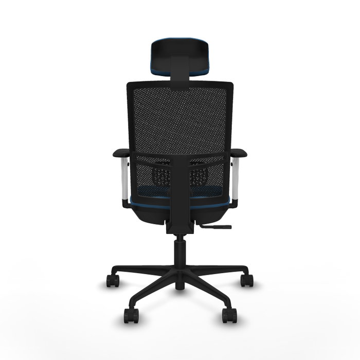 PIQUERAS Y CRESPO Silla de oficina Yunquera con mecanismo Sincro Azul claro y Negro