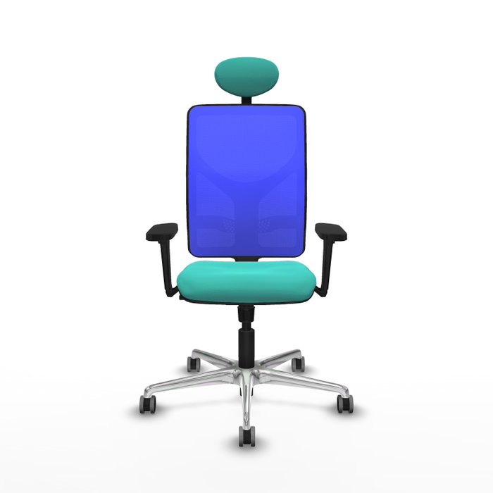 PIQUERAS Y CRESPO Silla de oficina Motilla con mecanismo Sincro, Turquesa y Azul