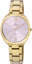 Radiant Reloj RA420202 con esfera rosa y correa dorada