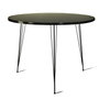 Hanah Home Royal Mesa Redonda 90x75x90 cm Mesa Industrial Moderna Tablero Melamina Blanco y Negro