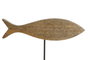 DKD Home Decor Decoración Pez Azul Mango y Metal