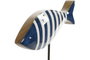 DKD Home Decor Decoración Pez Azul Mango y Metal