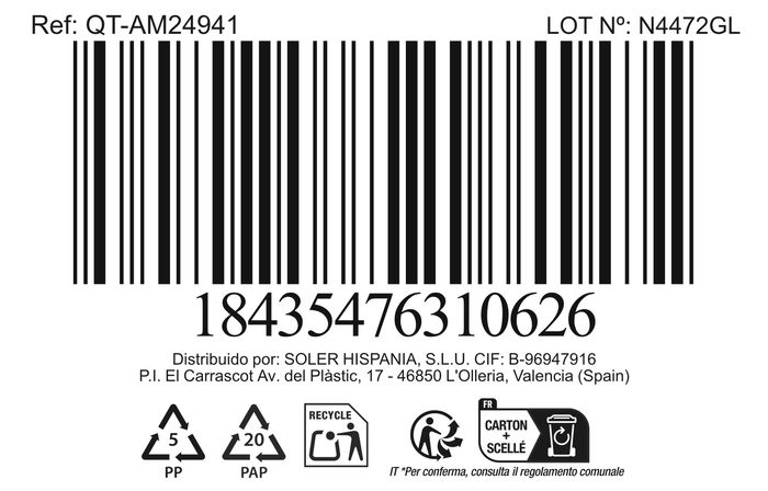 Inde Fiambrera Redonda Hermética 650 cc Ø 15.5 cm (6 Unidades)