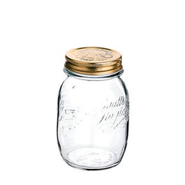 Bormioli Bote Quattro Stagioni con Tapa, 1 Litro, Vidrio, Alto 169.5 mm, Diámetro 111.2 mm (Set de 12)