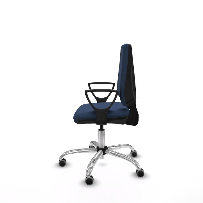 PIQUERAS Y CRESPO Silla de oficina Elche Azul marino con base cromada PIQUERAS Y CRESPO Silla de oficina Elche Azul marino con base cromada