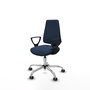 PIQUERAS Y CRESPO Silla de oficina Elche Azul marino con base cromada